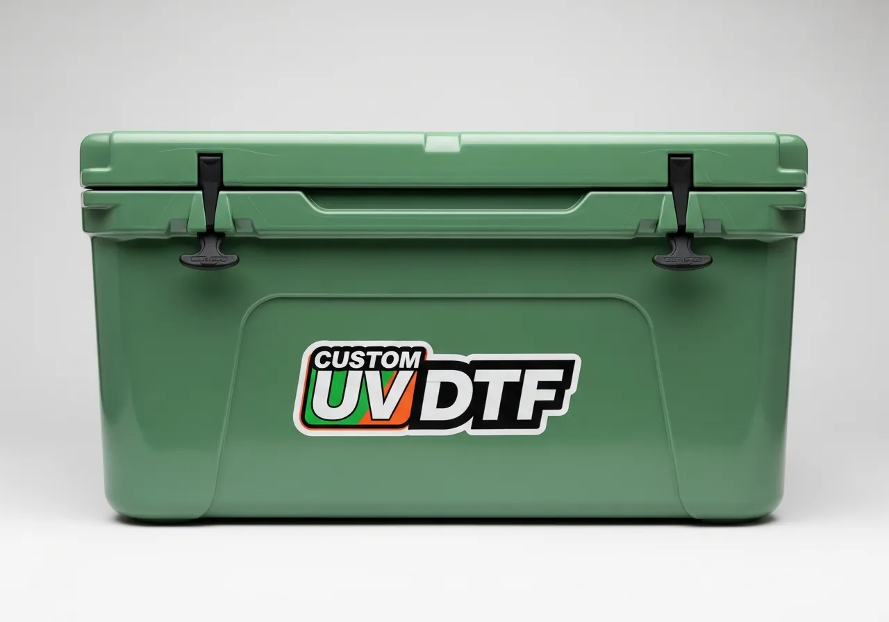 Coolers & Outdoor Gear UV DTF PermaSticker example
