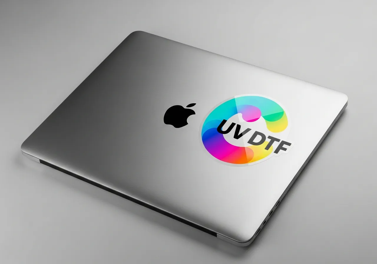 Laptops & Flat Surfaces UV DTF PermaSticker example